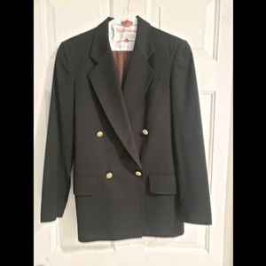 Vintage Womens Freedberg Wool Black Blazer